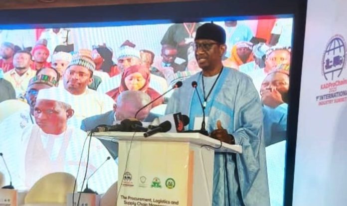 Engr. Nasir Bello Representative of the Director-General, Bureau of Public Procurement (BPP), Director Civil Infrastructure, Engr. Nasir Bello giving his Keynote address at the Stakeholders Summit of the Procurement, Logistics and Supply Chain Management in Kaduna