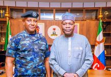 Gombe Governor Receives New Commissioner of Police, CP Umar Chuso Gombe Governor Receives New Commissioner of Police, CP Umar Chuso