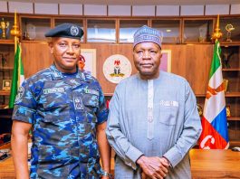 Gombe Governor Receives New Commissioner of Police, CP Umar Chuso