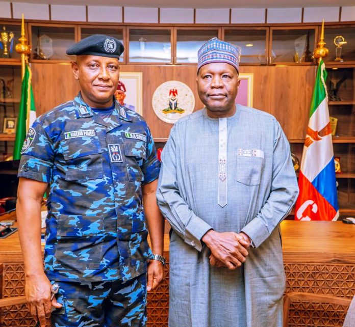 Gombe Governor Receives New Commissioner of Police, CP Umar Chuso