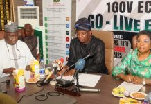 Keyamo Launches 1GOV ECMS To End Paper Bottlenecks, Cut Costs, And Digitise Aviation Ministry L- R: Permanent Secretary, Federal Ministry of Aviation and Aerospace Development, Dr. Yakubu Adam Kofarmata, ; Hon. Minister of Aviation and Aerospace Development, Festus Keyamo SAN; and the Head of Service of the Federation, Mrs. Didi Esther Walson-Jack at the Launching of the 1Gov Enterprise Content Management System (ECMS) at the Ministry in Abuja.