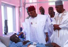 VP Shettima, Zulum Visit Maiduguri Mosque Bomb Blast Victims
