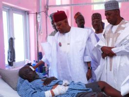 VP Shettima, Zulum Visit Maiduguri Mosque Bomb Blast Victims