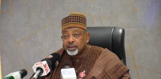 The Minister of Agriculture and Food Security, Sen Abubakar Kyari, during the NPSC meeting in Abuja.