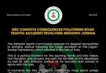 NSC DG, Hon. Bukola Olopade Pays Visit to Anthony Joshua, Sympathizes with Families of Victims After Fatal Road Accident