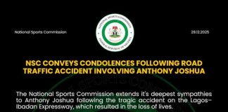 NSC DG, Hon. Bukola Olopade Pays Visit to Anthony Joshua, Sympathizes with Families of Victims After Fatal Road Accident