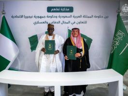 Nigeria And Saudi Arabia Sign MoU To Strengthen Defence And Military Cooperation