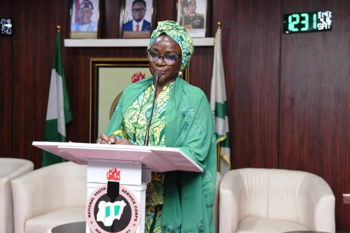 PS of Youth Development, Dr. Maryam Ismaila Keshinro The Permanent Secretary of the Federal Ministry of Youth Development, Dr. Maryam Ismaila Keshinro, addressing the management staff of the National Youth Service Corps (NYSC) during her working visit to the NYSC Headquarters, Abuja.