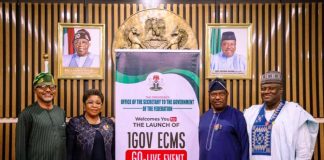 Official launch of '1GOV ECMS, Go-Live Event' in the Office of the Secretary to the Government of the Federation by the Head of the Civil Service of the Federation, Mrs Didi Esther Walson-Jack, OON, on Tuesday, 23rd December, 2025 in Abuja.