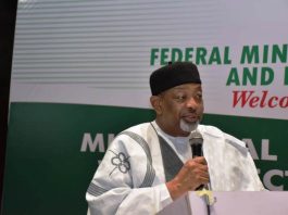 The Minister of Agriculture and Food Security, Sen Abubakar Kyari during the Ministerial Sectoral Retreat.