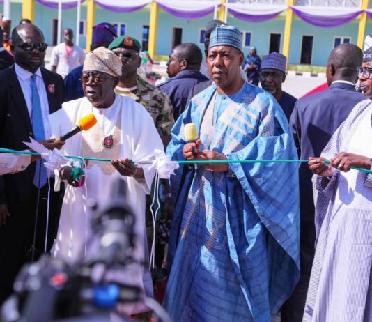 Tinubu Commissions Borno's Projects, Says Zulum's Performance Exceptional