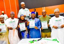 Hon. Minister of Education, Dr Maruf Olatunji Alausa (M) along with Hon Minister of State for Educationn; Prof. Suwaiba Sa'id Ahmed and others unveiling agreements between the Federal Government of Nigeria and the Academic Staff Union of the Universities on Wednesday 14th January, 2026