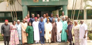 Members of the COREN Council in a group photograph at the 188th Ordinary Council Meeting held recently at Council Headquarters, Abuja, where key resolutions were taken to strengthen engineering regulation and enhance public safety in Nigeria.