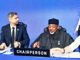 The newly appointed Chairperson and Minister of Agriculture and Food Security, Sen Abubakar Kyari, during the 49th Governing Council of IFAD.