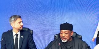 The newly appointed Chairperson and Minister of Agriculture and Food Security, Sen Abubakar Kyari, during the 49th Governing Council of IFAD.