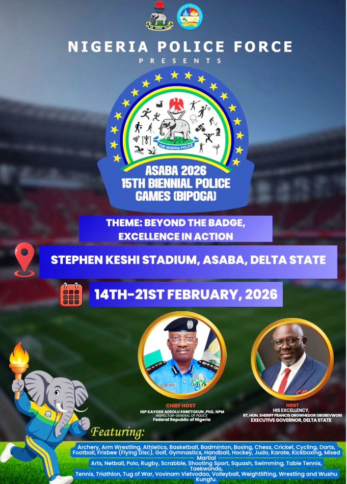 BIPOGA Asaba 2026 15th Biennial Nigeria Police Games “BIPOGA Asaba 2026”: Delta State Command Notifies Public Of Shooting Event Schedule
