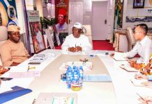 From (L-R):The Permanent Secretary of the Ministry, Mr. Rafiu Adeladan, the Minister of Works, Senator Engineer David Umahi, CON, and the Acting Executive Director of Operations at China Harbour Operation and Maintenance Company (CHOMC), Mr. Stephen Lee, participated in the meeting to discuss ongoing infrastructural projects and operational collaborations.