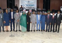 Hon. Attorney General of the Federation and Minister of Justice, Lateef fagbemi SAN. SGF/PS, FMOJ. Beatrice Jeddy Agba and Others Head's of Agency in the Ministry in a Group Photograph during FMOJ. Sector Retreat on Streamling the Ministry's 2026 Performance Management Cycle in Alignment with the Presidential Priorities and sector Specific Deliverable in the Ministry.