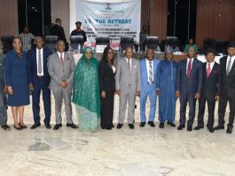 Hon. Attorney General of the Federation and Minister of Justice, Lateef fagbemi SAN. SGF/PS, FMOJ. Beatrice Jeddy Agba and Others Head's of Agency in the Ministry in a Group Photograph during FMOJ. Sector Retreat on Streamling the Ministry's 2026 Performance Management Cycle in Alignment with the Presidential Priorities and sector Specific Deliverable in the Ministry.