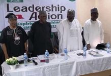 The Director General, Rt. Hon.Yusuf Buba Yakub (2nd from right) is flanked on his right by Amb. Abdullahi Omaki, former SSA to Mr. President, (far right), Amb. ‘Sola Enikanolaiye, SSA to The President, on Foreign Affairs, (left) Amb. Yakubu Abdullahi Ahmed Director of Administration, NTAC.