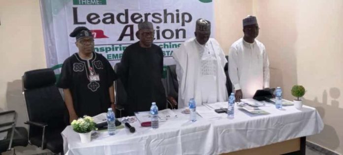 The Director General, Rt. Hon.Yusuf Buba Yakub (2nd from right) is flanked on his right by Amb. Abdullahi Omaki, former SSA to Mr. President, (far right), Amb. ‘Sola Enikanolaiye, SSA to The President, on Foreign Affairs, (left) Amb. Yakubu Abdullahi Ahmed Director of Administration, NTAC.