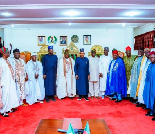 VP Shettima Visits Gbong Gwom Jos, Preaches Tolerance, Peaceful Coexistence