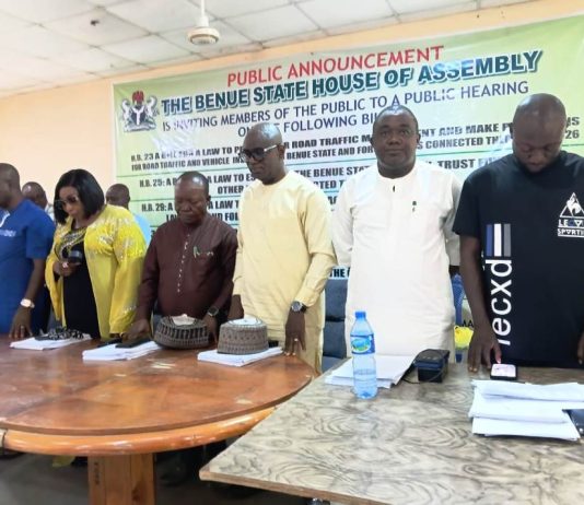 Benue Assembly Holds Public Hearing on Four Critical Bills to Strengthen Security, Power, Agriculture, and Road Traffic Management