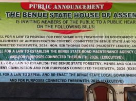 Benue Assembly Moves to Transform Healthcare, Infrastructure, and Governance with Four Landmark Bills