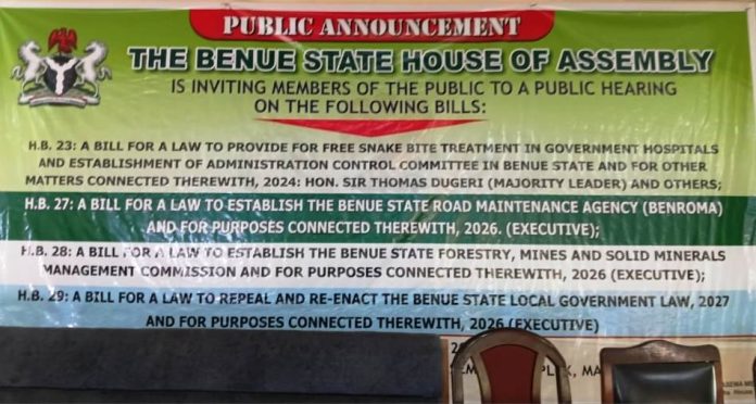 Benue Assembly Moves to Transform Healthcare, Infrastructure, and Governance with Four Landmark Bills