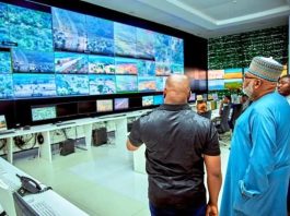 The Honourable Minister Of State, Ministry Of Regional Development, H.E. Uba Maigari Ahmadu, the Chairman Of EIB Group, Dr. Bright Echefu in a tour of a multi-billion naira security facilities located at Idu industrial area of Abuja.