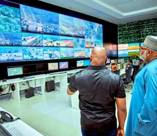 The Honourable Minister Of State, Ministry Of Regional Development, H.E. Uba Maigari Ahmadu, the Chairman Of EIB Group, Dr. Bright Echefu in a tour of a multi-billion naira security facilities located at Idu industrial area of Abuja.