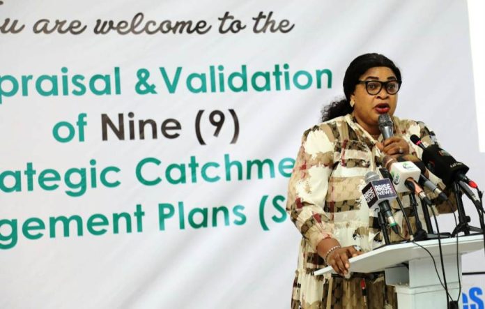 The Honorable Minister of Water Resources and Sanitation, Engr. Prof. Joseph Terlumun Utsev, represented by the Director of Hydrology, Engr. Mrs. Ngozi Abohwo