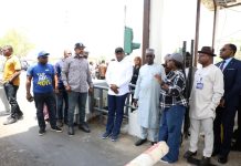 Keyamo Monitors Hybrid Payment System At Abuja Airport Tollgate, Assures Full Automation Soon 3rd from Right: Hon. Minister of Aviation and Aerospace Development, Festus Keyamo, SAN at the Nnamdi Azikiwe International Airport, Abuja, Tollgate for the Inspection of Hybrid payment