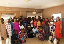 Board Inducts Newly Recruited Junior Staff to Strengthen Workforce The Executive Secretary FGSHLB, Hajiya Salamatu Ladi Ahmed, flanked by the inductees.