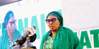 PSH, Daju Kachollom S. mni, reading the Key note address of Honourable Minister of State for Health and Social Welfare Dr Iziaq Adekunle Salako at the National Summit on Diagonistics