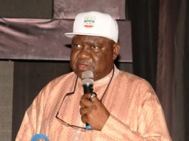 Permanent Secretary , Federal Ministry of Aviation and Aerospace Development, Dr. Yakubu Adam Kofarmata during his Opening remarks at the event.