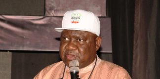 Permanent Secretary , Federal Ministry of Aviation and Aerospace Development, Dr. Yakubu Adam Kofarmata during his Opening remarks at the event.