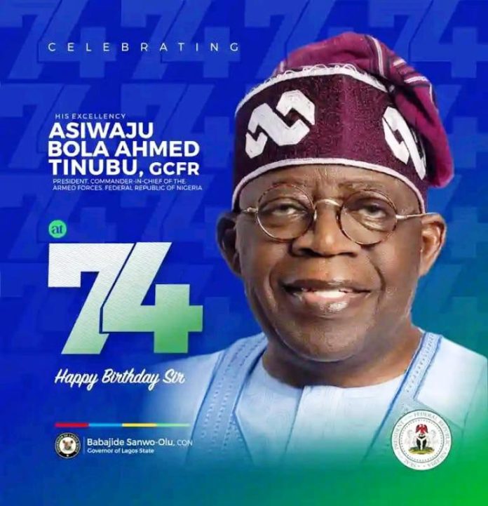 Sanwo-Olu Hails Tinubu'at 74th Birthday Sanwo-Olu Hails Tinubu's Patriotism, Compassion on 74th Birthday