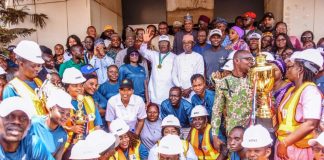 Umahi Celebrates FEPSGA 2025 Victory, Dedicates Trophy, Gold Medal To President Tinubu