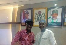 L-R, the newly elected Chairman, FMAFS ASCSN Chapter, Comrade Daniel Ojonimi and the Former Chairman, Mr. Umar during the inauguration and Award ceremony.