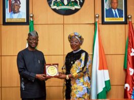 L -R, Hon.Minister of Humanitarian Affairs and Poverty Reduction Dr. Bernard M.Doro and Deputy Governor of Akwa Ibom State Sen. Akon Eyakenyi during the Hon. Minister's Ministerial Visit to Akwa Ibom State