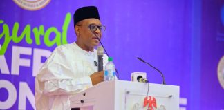 Professor Muhammad Ali Pate, Coordinating Minister of Health and Social Welfare, delivering the opening speech of His Excellency President Bola Ahmed Tinubu at the inaugural Commonwealth Nurses and Midwives Federation Conference