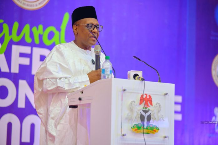 Professor Muhammad Ali Pate, Coordinating Minister of Health and Social Welfare, delivering the opening speech of His Excellency President Bola Ahmed Tinubu at the inaugural Commonwealth Nurses and Midwives Federation Conference