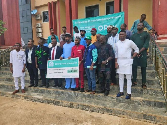 OPAY Awards 10-Year Scholarships To 20 AE-FUNAI Students As Lawmakers Secures Deal