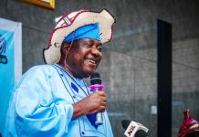 Secretary to the Government of the Federation (SGF) Sen. George Akume CON addressing the members of Renewed Hope Fulbe Campaign Organisation (RHFRCO) when he received them in his office in Abuja.