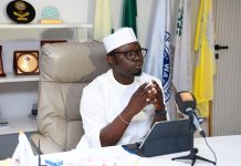 The Honourable Minister of Youth Development, Ayodele Olawande, during an interview session with African Independent Television (AIT), where he spoke on youth empowerment, strategic partnerships, digital skills development, and ongoing reforms aimed at expanding opportunities for young Nigerians.