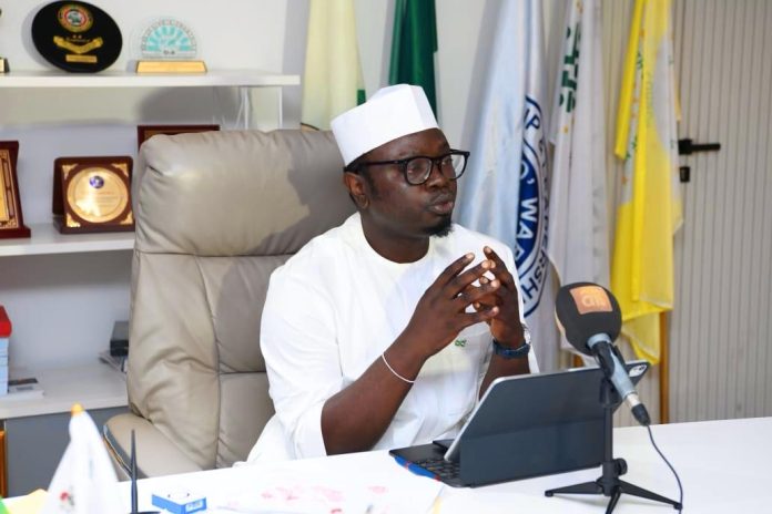 The Honourable Minister of Youth Development, Ayodele Olawande, during an interview session with African Independent Television (AIT), where he spoke on youth empowerment, strategic partnerships, digital skills development, and ongoing reforms aimed at expanding opportunities for young Nigerians.