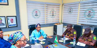 Insert, the Permanent Secretary, federal ministry of Humanitarian and Poverty Reduction Mr Olubunmi Olusanya addressing the members shortly before the inauguration at the conference room yesterday.