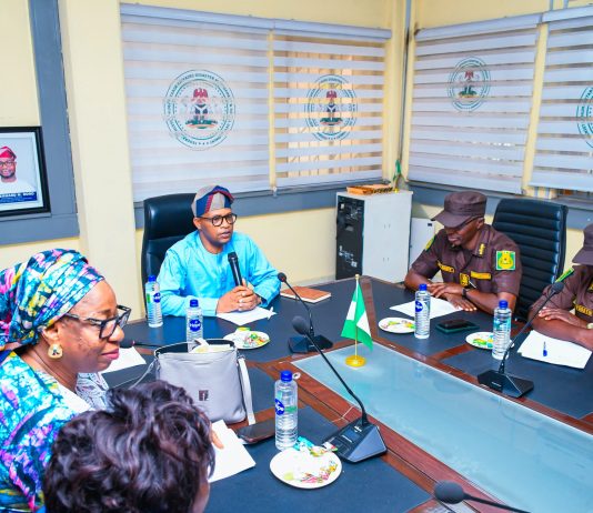 Insert, the Permanent Secretary, federal ministry of Humanitarian and Poverty Reduction Mr Olubunmi Olusanya addressing the members shortly before the inauguration at the conference room yesterday.