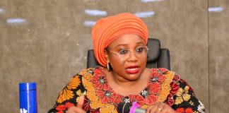 The Permanent Secretary, Federal Ministry of Livestock Development, Dr Chinyere Ijeoma Akujobi addressing Top Management Staff during the awareness program.